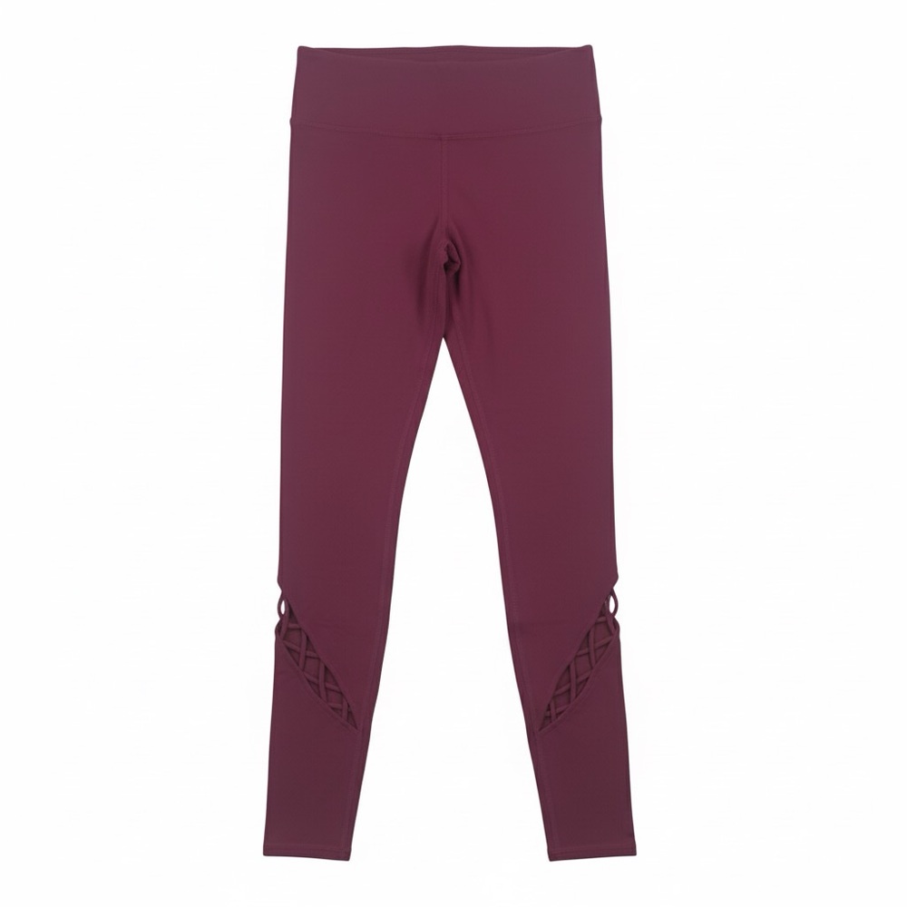 Alo Yoga High-Waist Airbrush Lattice Leggings Burgundy Size Small